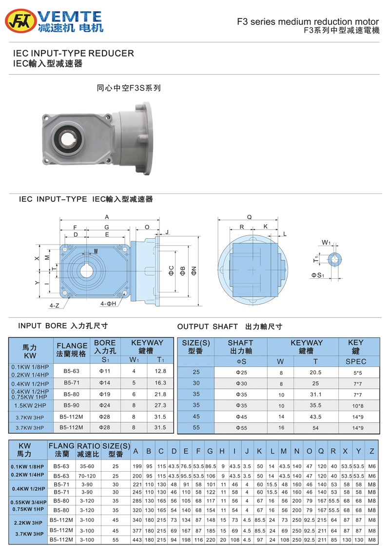 標(biāo)準(zhǔn)型法蘭入孔出通用款0.1-3.7KW 標(biāo)準(zhǔn)型法蘭入孔出通用款0.1-3.7KW